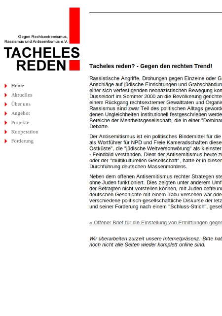 tacheles reden