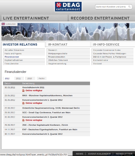 deag entertainment
